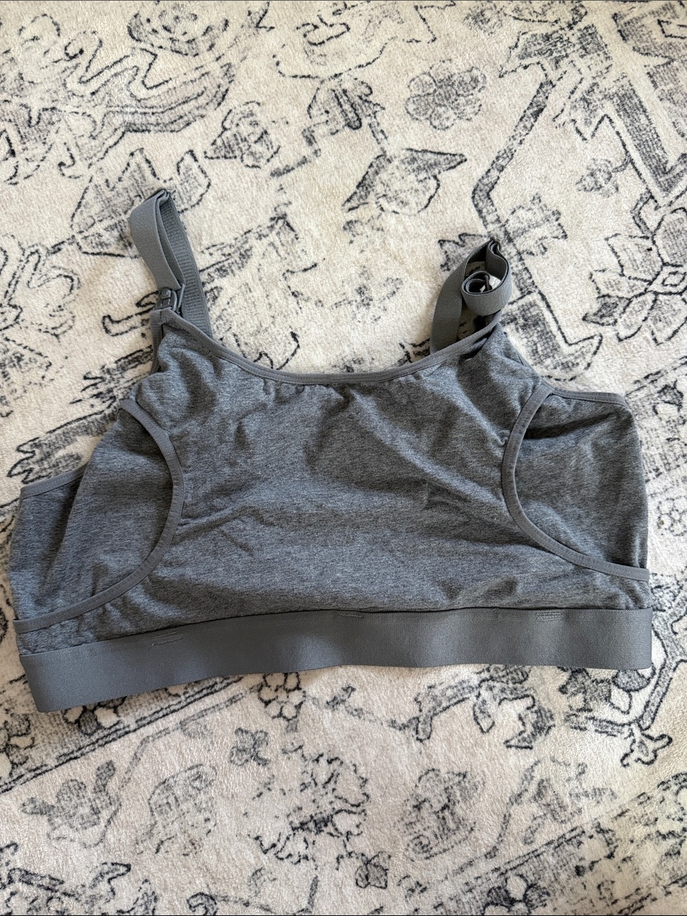 Gray Nursing Bra - Soft Support